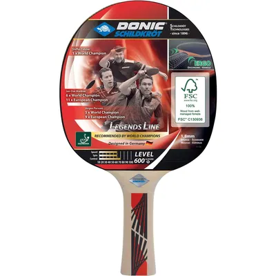 Donic Schildkröt Tischtennischläger LEGENDS 600 FSC – KEINE FARBE