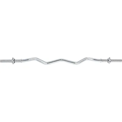 Energetics Langh-Stange Curled Bar 120cm Screw (30m – CHROME/CHROME