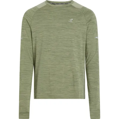 Energetics He.-Langarmshirt Ailo LS M – Grün meliert / Grün