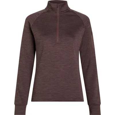 Energetics Da.-Langarmshirt Wilona W – Weinrot meliert / Rot