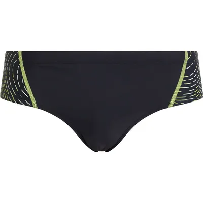 Energetics He.-Badehose Port Brief M – BLACK/AOP/GREEN LIME
