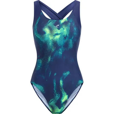 Energetics Da.-Badeanzug Nina II W – Navy / Grün Limette