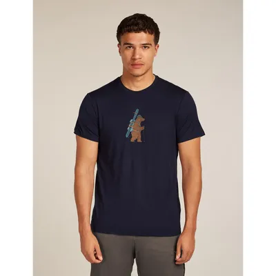 Icebreaker Men Merino 150 Tech Lite SS Tee Bear Tour – MIDNIGHT NAVY