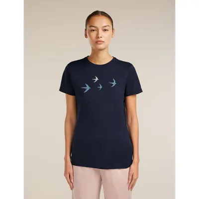 Icebreaker W Mer 150 Tech Lite SS Tee Bird Transit – MIDNIGHT NAVY