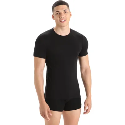 Icebreaker Men Merino 150 Anatomica SS Crewe – BLACK