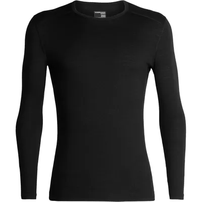 Icebreaker Men Merino 200 Oasis LS Crewe – BLACK
