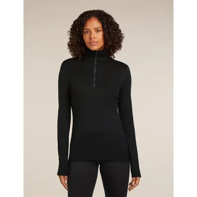 Icebreaker Women Merino 260 Oasis LS Half Zip – BLACK