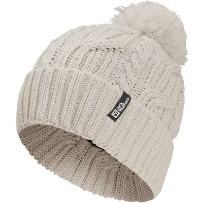 Jack Wolfskin POMPOM BEANIE – pale sand