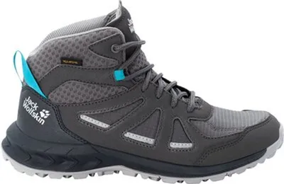 Jack Wolfskin WOODLAND 2 TEXAPORE MID W – GREY / LIGHT BLUE