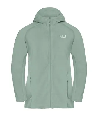 Jack Wolfskin ROTWAND HOODED FZ W – green zinnia