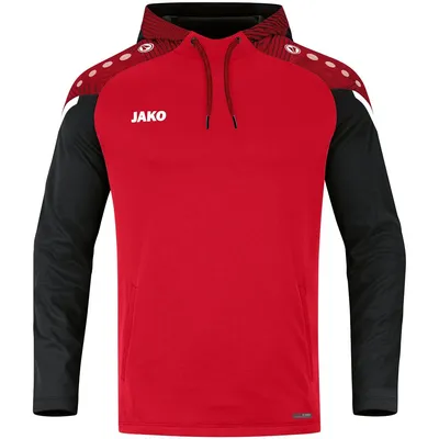 Jako Kapuzensweat Performance – rot/schwarz