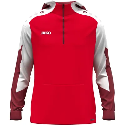 Jako Zip Hoodie Dynamic – rot/weiß/dunkelrot