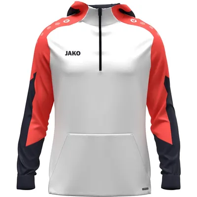 Jako Zip Hoodie Dynamic – Weiß / Koralle / Marine