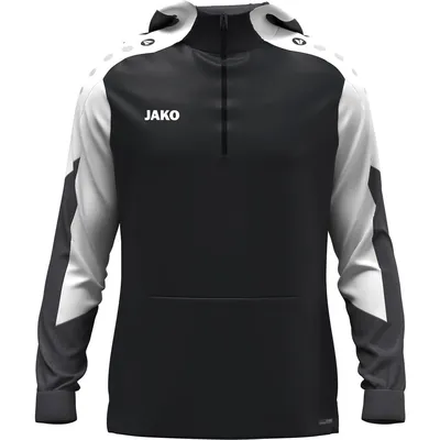 Jako Zip Hoodie Dynamic – Schwarz / Weiß / Anthrazit