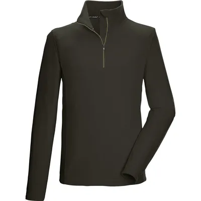 Killtec KSW 99 Fleeceshirt mit Stehkragen Herren – dunkeloliv