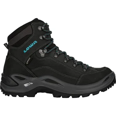 Lowa Renegade GORE-TEX Mid Wanderschuh Damen – ASPHALT/TUERKIS