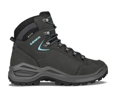 Lowa Renegade Evo GORE-TEX Mid Wanderschuh Damen – Asphaltgrau / Türkis