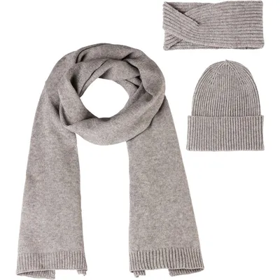 McKinley Nicole Set aus Mütze, Stirnband und Schal – Grau