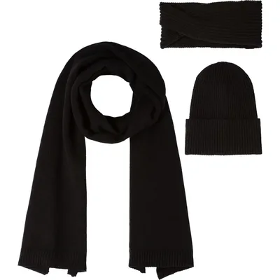 McKinley Nicole Set aus Mütze, Stirnband und Schal – BLACK NIGHT