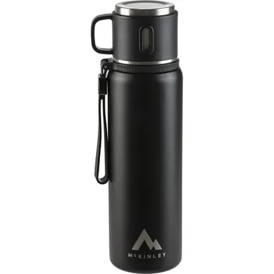 McKinley Isolierflasche 0,8L + Becher – Schwarz