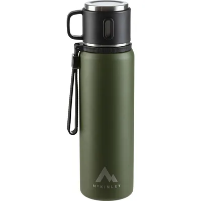 McKinley Isolierflasche 0,8L + Becher – Dunkelgrün