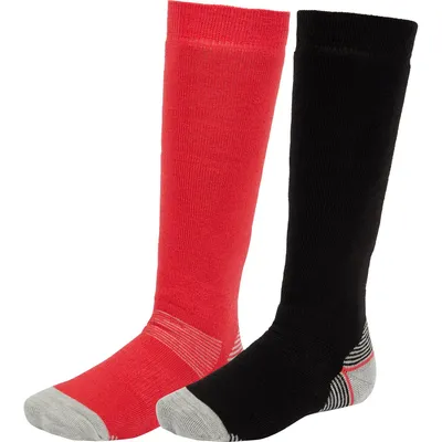 McKinley Rob jrs McK V3 Skisocken 2er-Pack Kinder – BLACK NIGHT/PINK