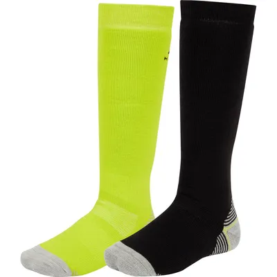 McKinley Rob jrs McK V3 Skisocken 2er-Pack Kinder – BLACK NIGHT/GREEN LI