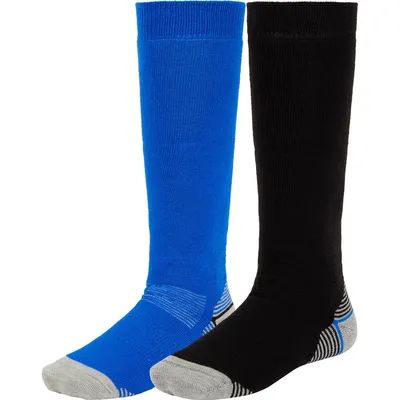 McKinley Rob jrs McK V3 Skisocken 2er-Pack Kinder – BLACK NIGHT/BLUE ROY
