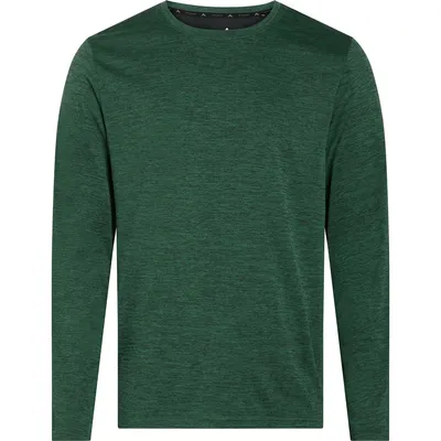 McKinley He.-Langarmshirt Hunu LS M – Dunkelgrün meliert