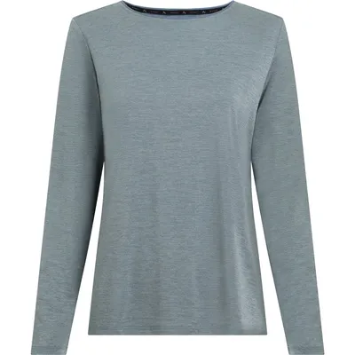McKinley Da.-Langarmshirt Hunu LS II W – Blau Petrol meliert