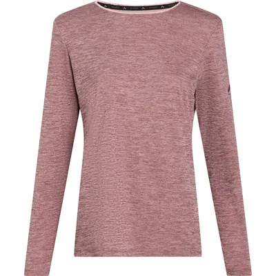 McKinley Da.-Langarmshirt Hunu LS II W – Weinrot meliert