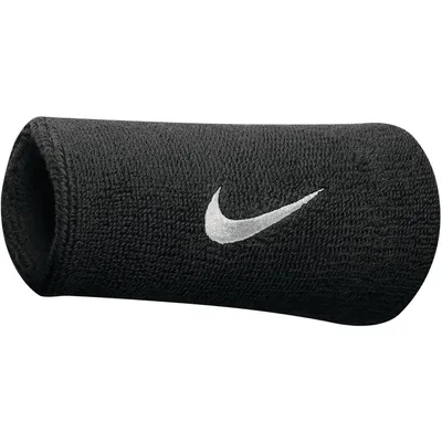 Nike SWOOSH DOUBLEWIDE WRISTBANDS – Schwarz / Weiß