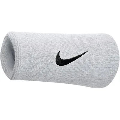 Nike SWOOSH DOUBLEWIDE WRISTBANDS – Weiß / Schwarz