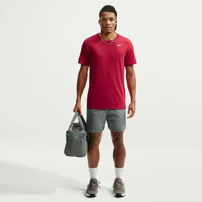 Nike Dri-FIT DFC Crew Solid T-Shirt Herren – TOUGH RED/WHITE