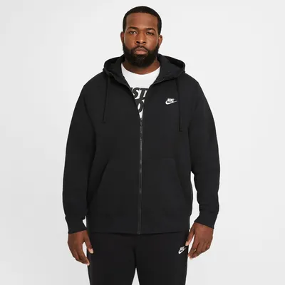 Nike Sportswear Club Hoodie BB mit Reißverschluss Herren – BLACK/BLACK/WHITE
