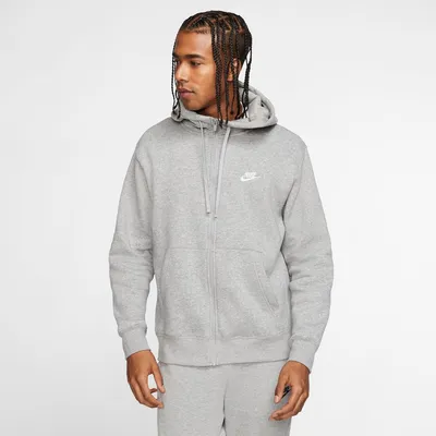 Nike Sportswear Club Hoodie BB mit Reißverschluss Herren – DK GREY HEATHER/MATTE