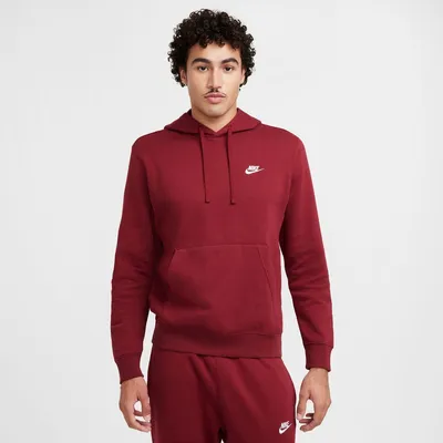 Nike Sportswear Club Hoodie PO BB Herren – Rot / Weiß