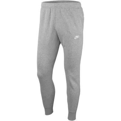Nike Sportswear Club Jogger FT Hose Herren – DK GREY HEATHER/MATTE SILVER/WHITE