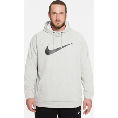 Nike Dri-FIT PO SWSH Kapuzensweat Herren – Dunkelgrau meliert / Schwarz