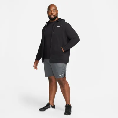 Nike Dri-FIT Hoodie mit Reißverschluss FL Trainingsjacke Herren – BLACK/WHITE