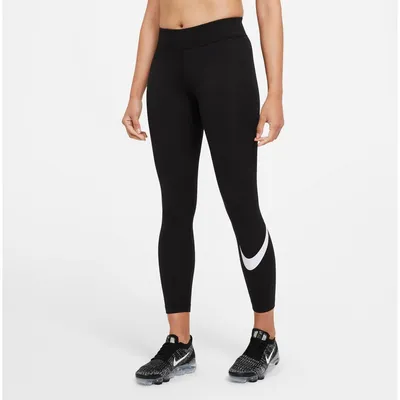 Nike Sportswear ESSNTL GX MR Leggings SWSH Damen – BLACK/WHITE