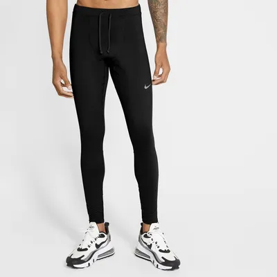 Nike Dri-FIT Challenger Tights lang Herren – BLACK/REFLECTIVE SILV