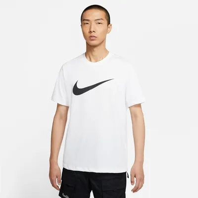 Nike M NSW TEE ICON SWOOSH – WHITE/BLACK