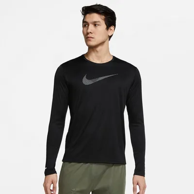 Nike Sweatshirt Dri-FIT UV Run Division Miler – BLACK/REFLECTIVE SILV