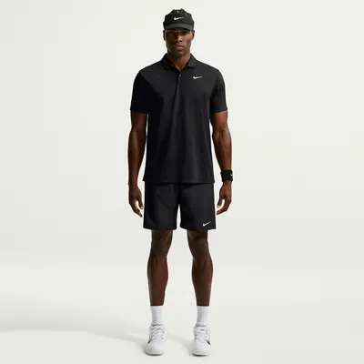Nike Court Dri-FIT Tennis-Poloshirt Solid Herren – BLACK/WHITE