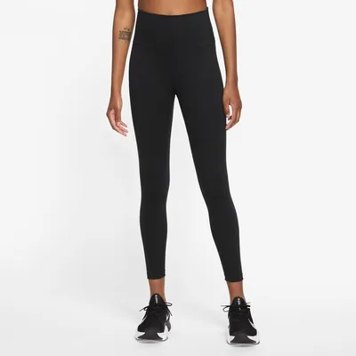 Nike One Dri-FIT HR 7/8 Tights Damen – BLACK/WHITE