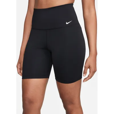 Nike One Dri-FIT HR 7IN Shorts Damen – BLACK/WHITE