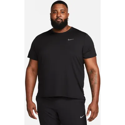 Nike Dri-FIT UV Miler Laufshirt Kurzarm Herren – BLACK/REFLECTIVE SILV