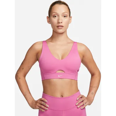 Nike Dri-FIT Indy Plunge Cutout Sport-BH Damen – COSMIC FUCHSIA/FOSSIL STONE