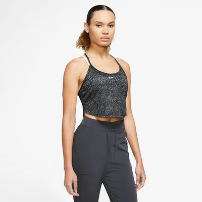 Nike One Dri-FIT CRP Tank AOP Damen – BLACK/PEARL PINK/WHITE
